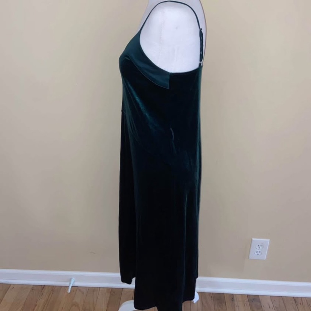 a new day Dark Green Velvet Midi Slip Dress - Picture 2 of 4